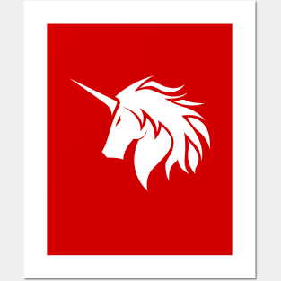 Iconic Unicorn in White Posters and Art